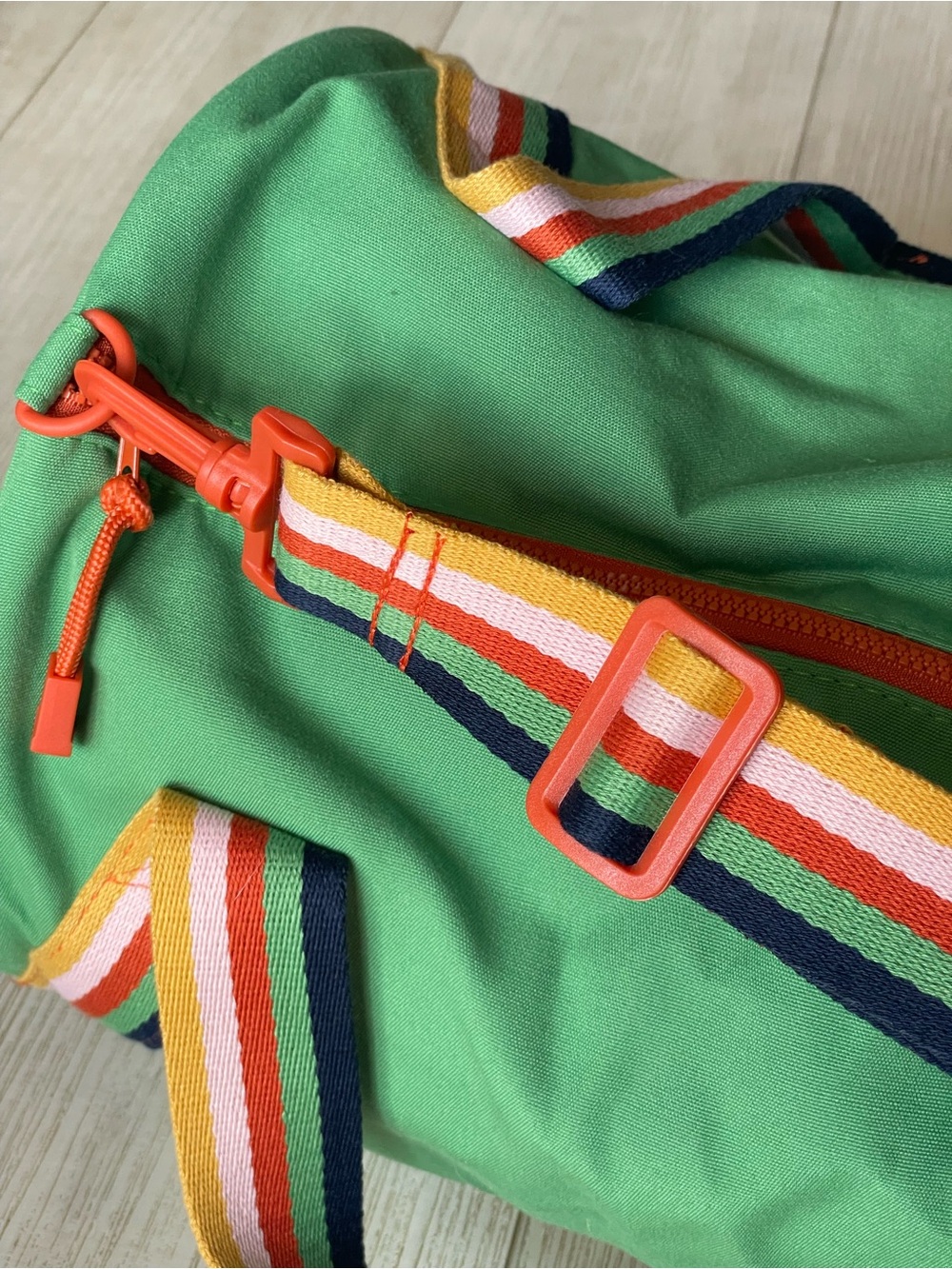 wild fable Green Canvas Duffle Bag with Multicolor Straps - Picture 5 of 8